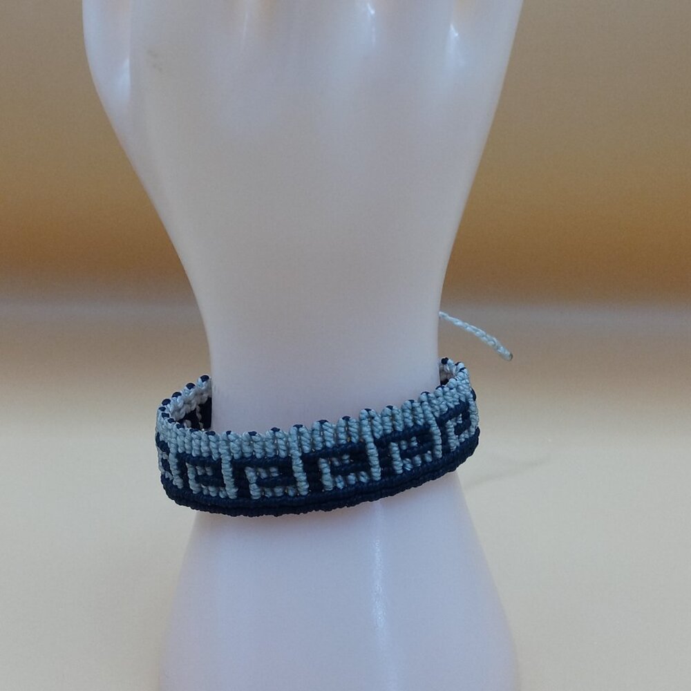Unisex Woven Macramé Thread Bracelet Andean Labyrinth Design Cusco